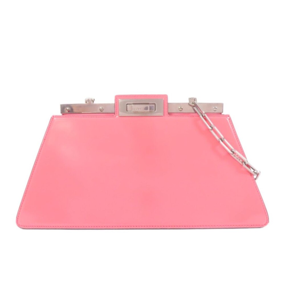 FENDI Peekaboo Cut Medium Shoulder Bag Brushed Leather Very Good condition